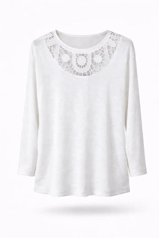 Soft Ivory Long Sleeve Top