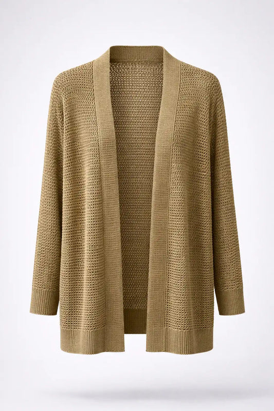 Soft Neutral Open Cardigan