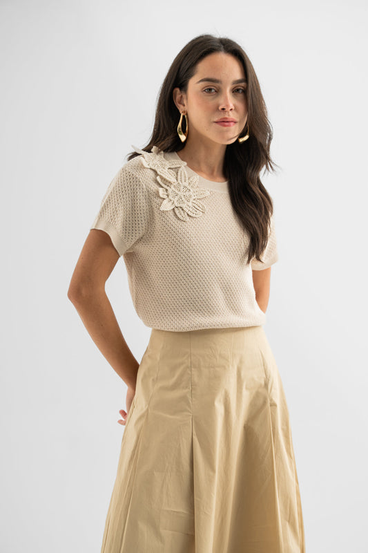 Nude Petal Textured Knit