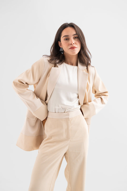 Soft Luxe Beige Blazer