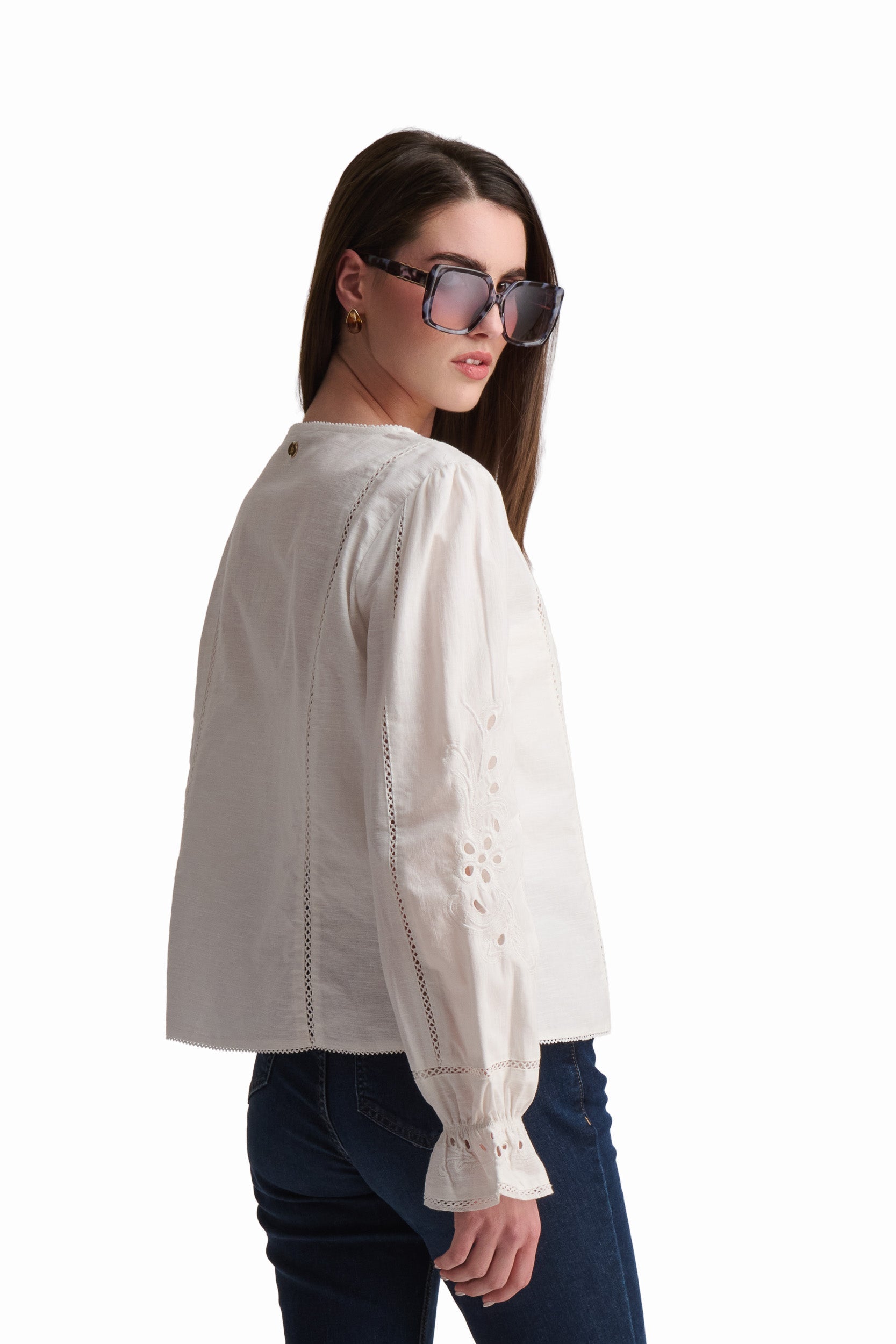 Embroidered Linen Blend Jacket