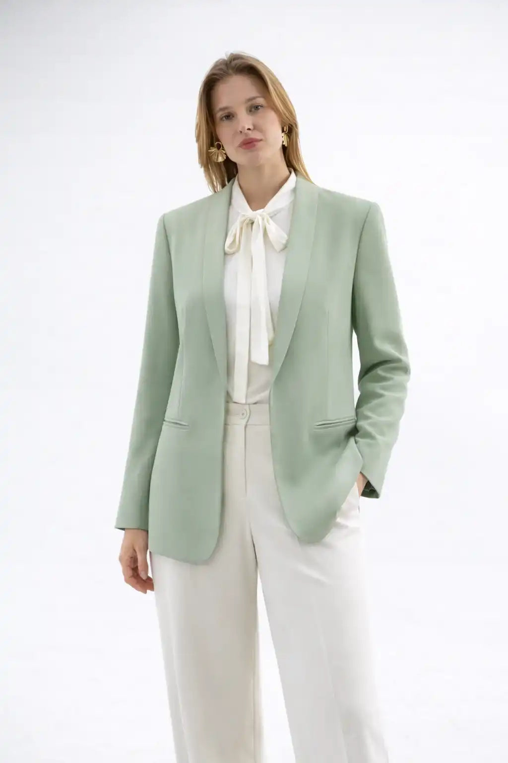 Sage Green Tailored Blazer