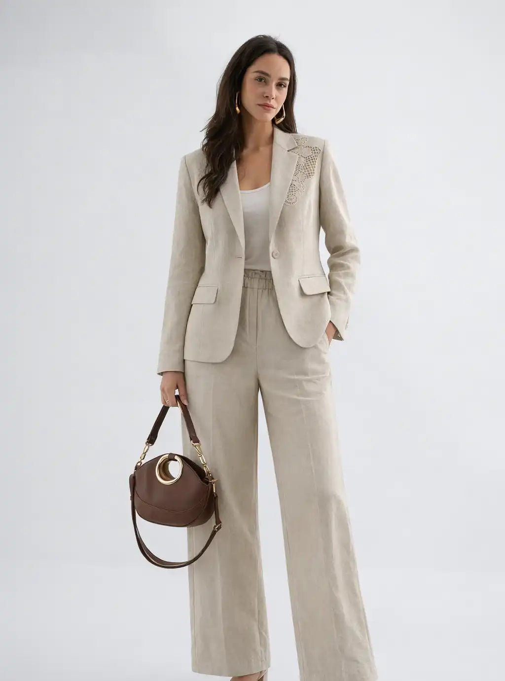 Elegant Linen Blend Blazer