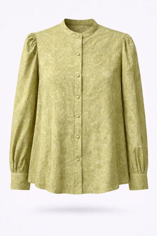 Soft Olive Buttoned Blouse