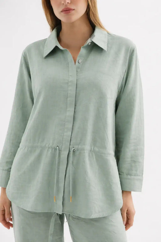 Relaxed Drawstring Waist Shirt