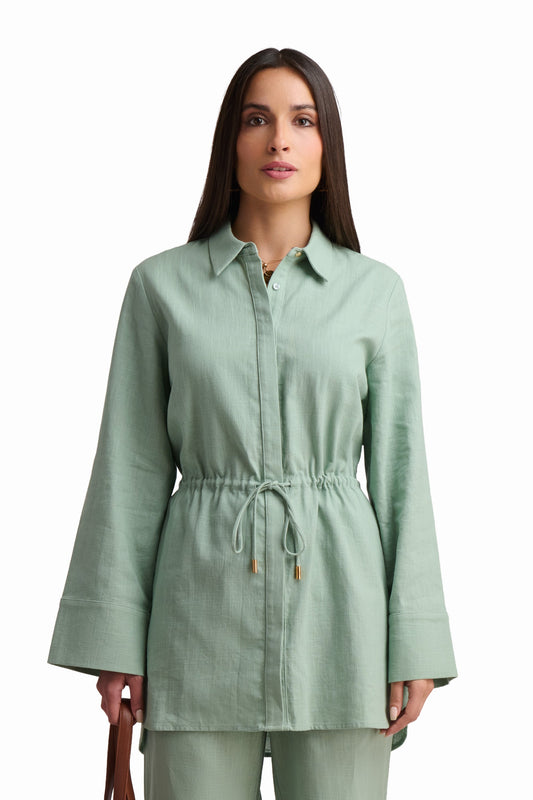 Relaxed Drawstring Waist Shirt