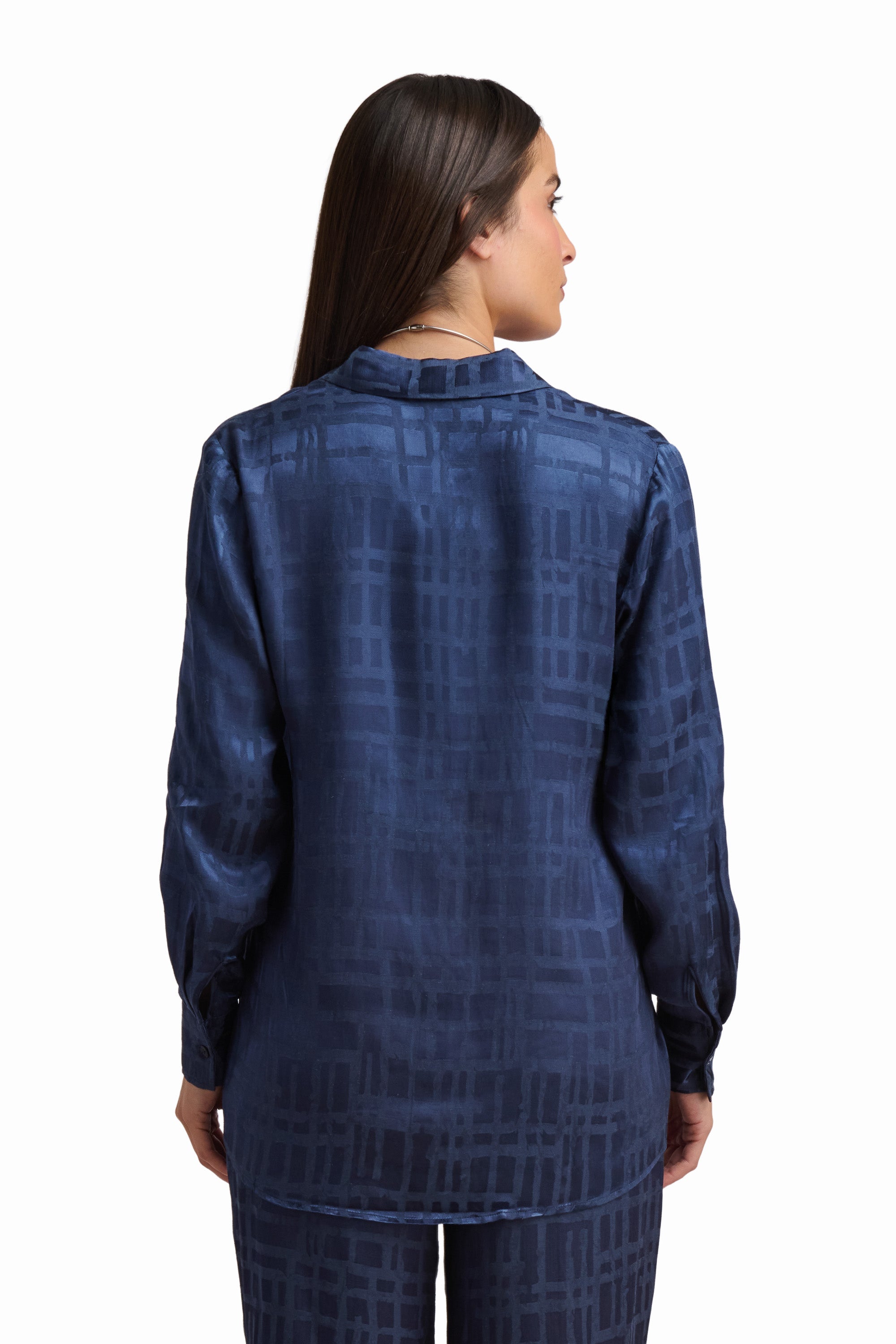 Deep Blue Textured Shirt
