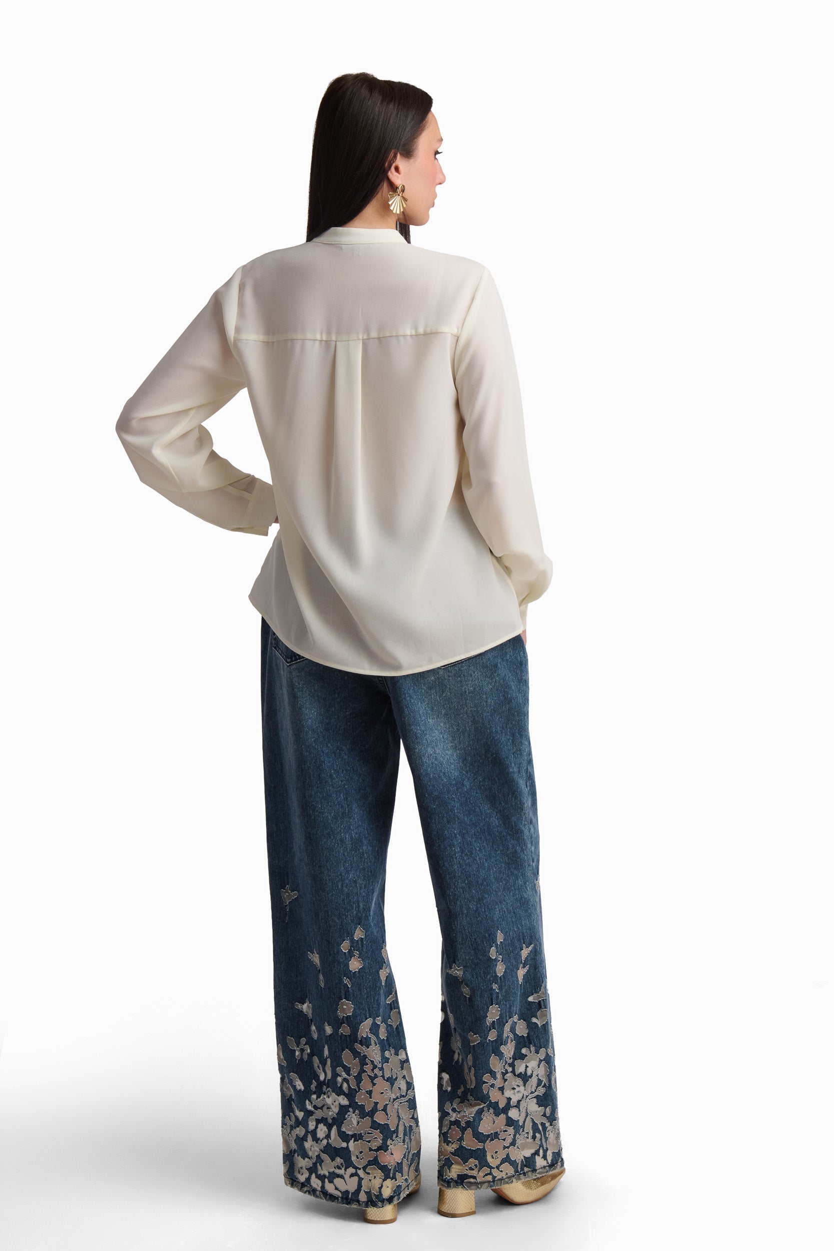Chain-Detail Elegant Blouse