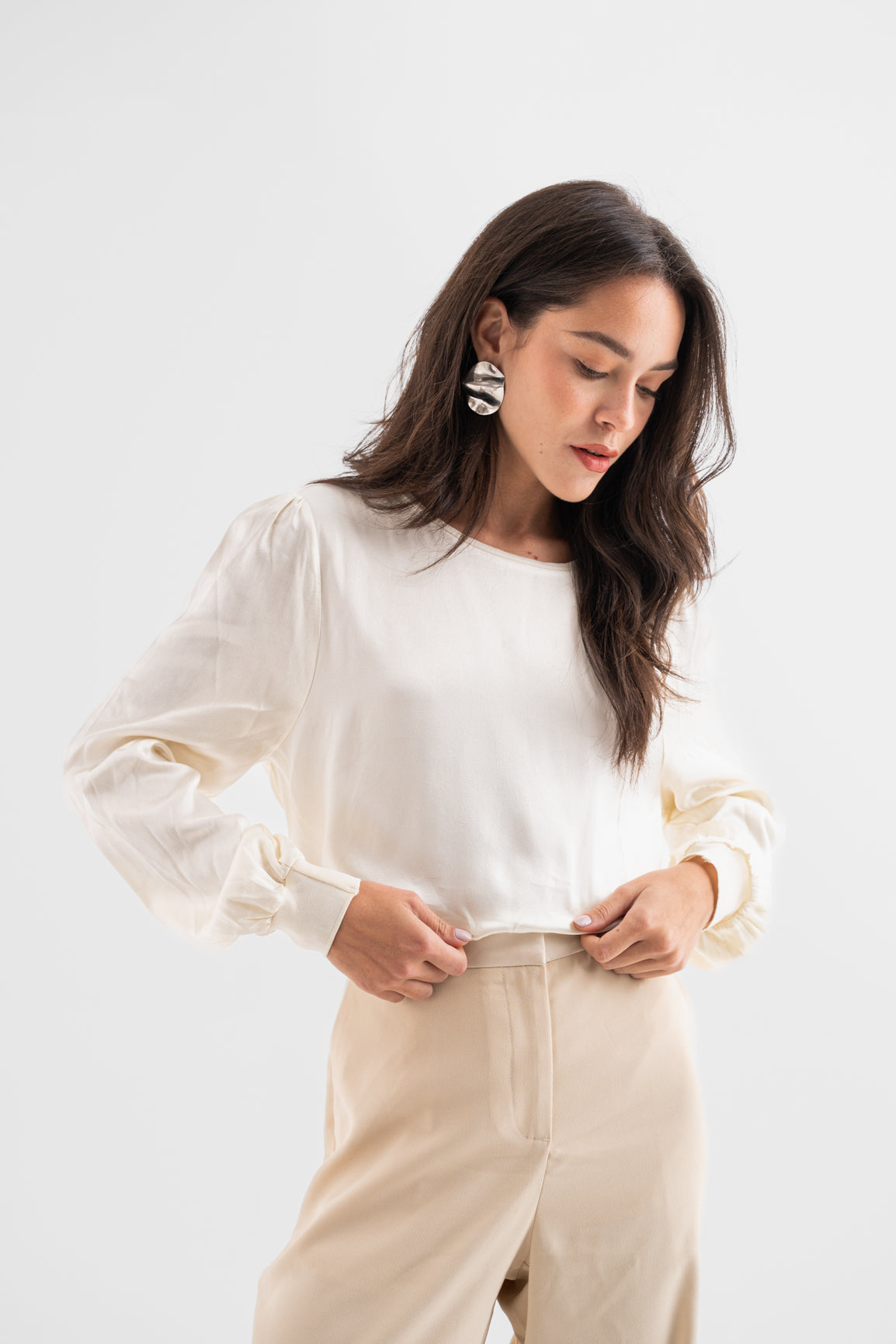 Ivory Fluid Viscose Blouse