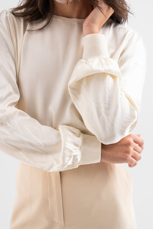 Ivory Fluid Viscose Blouse
