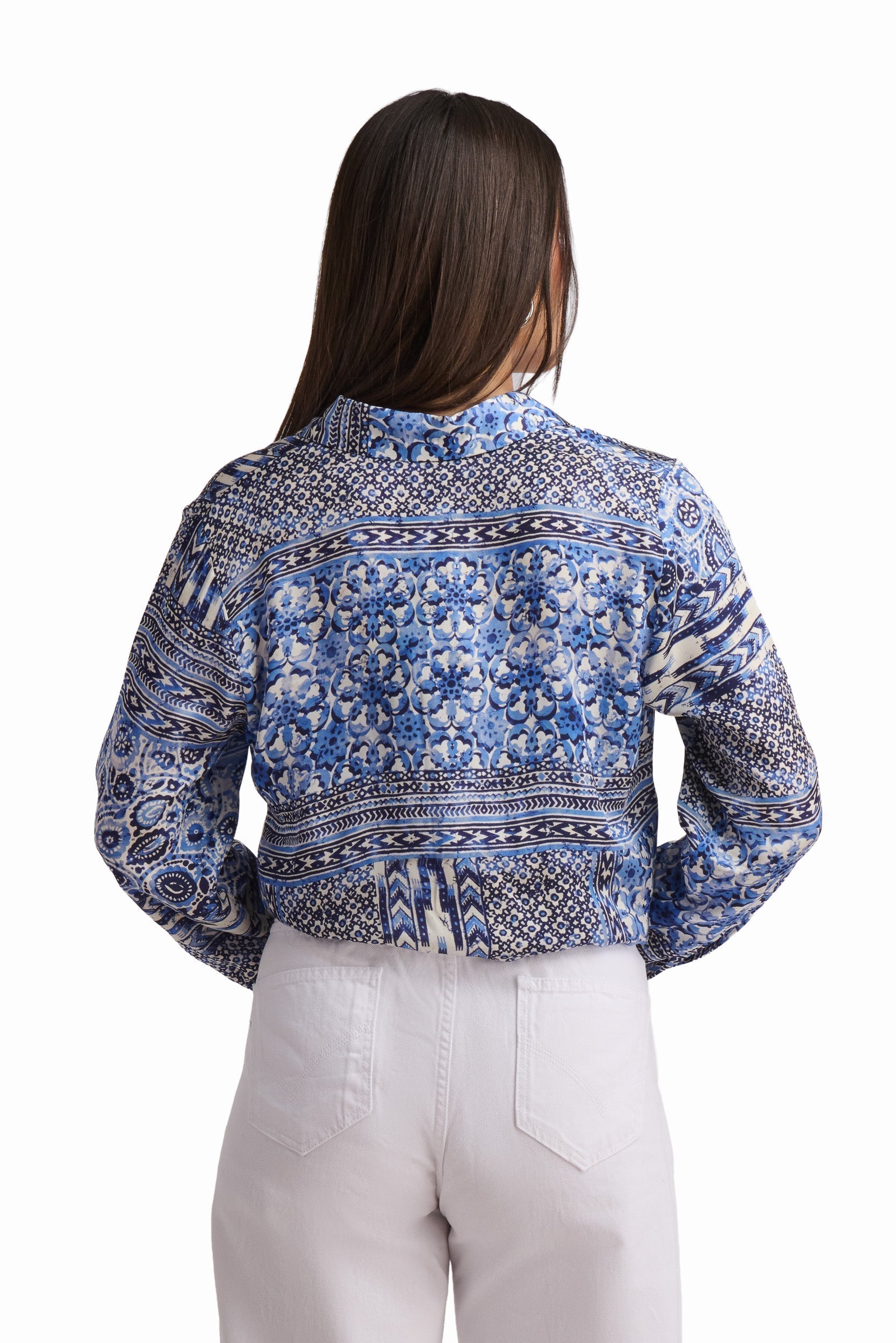 Blue Paisley Viscose Shirt