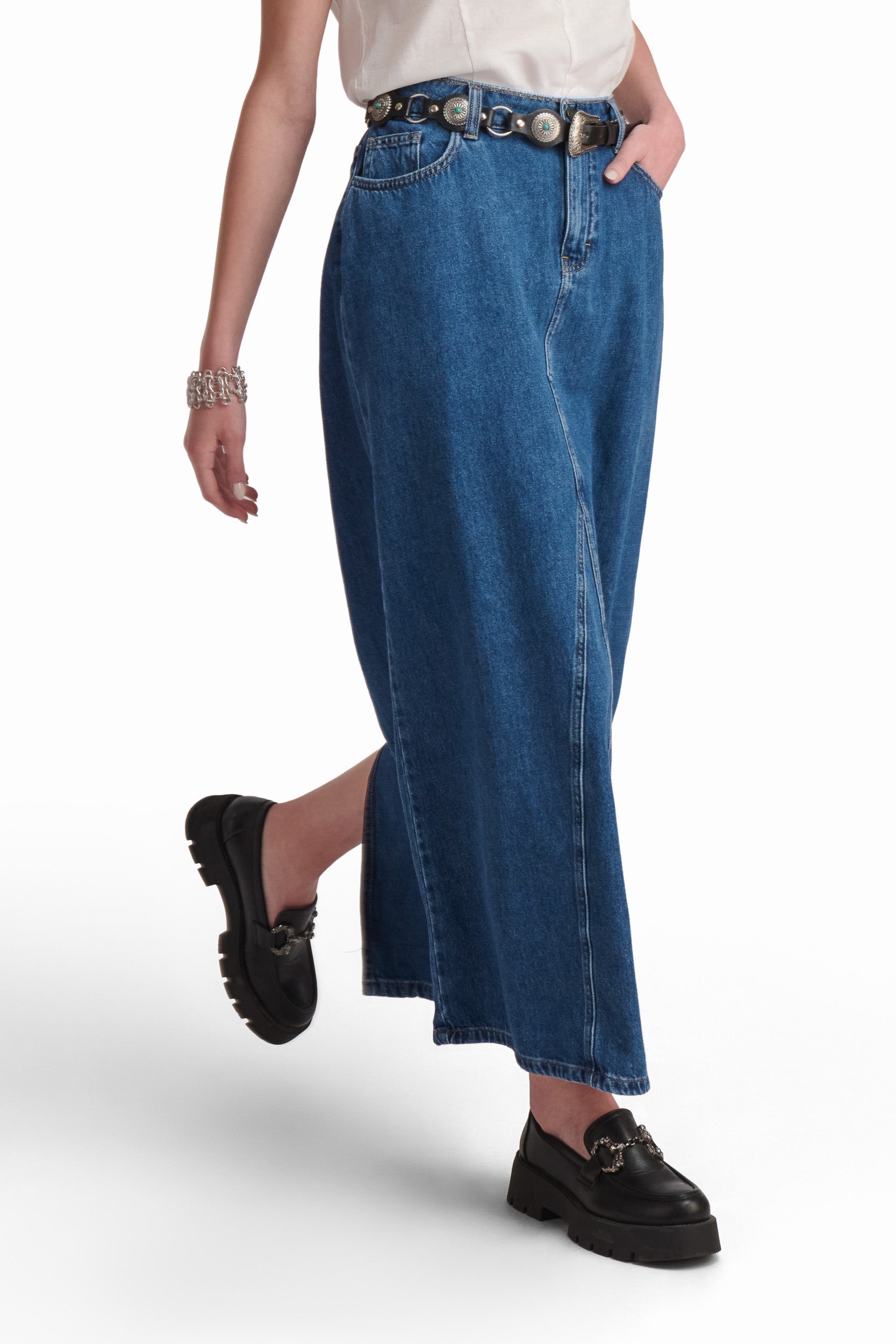 Denim Maxi Skirt