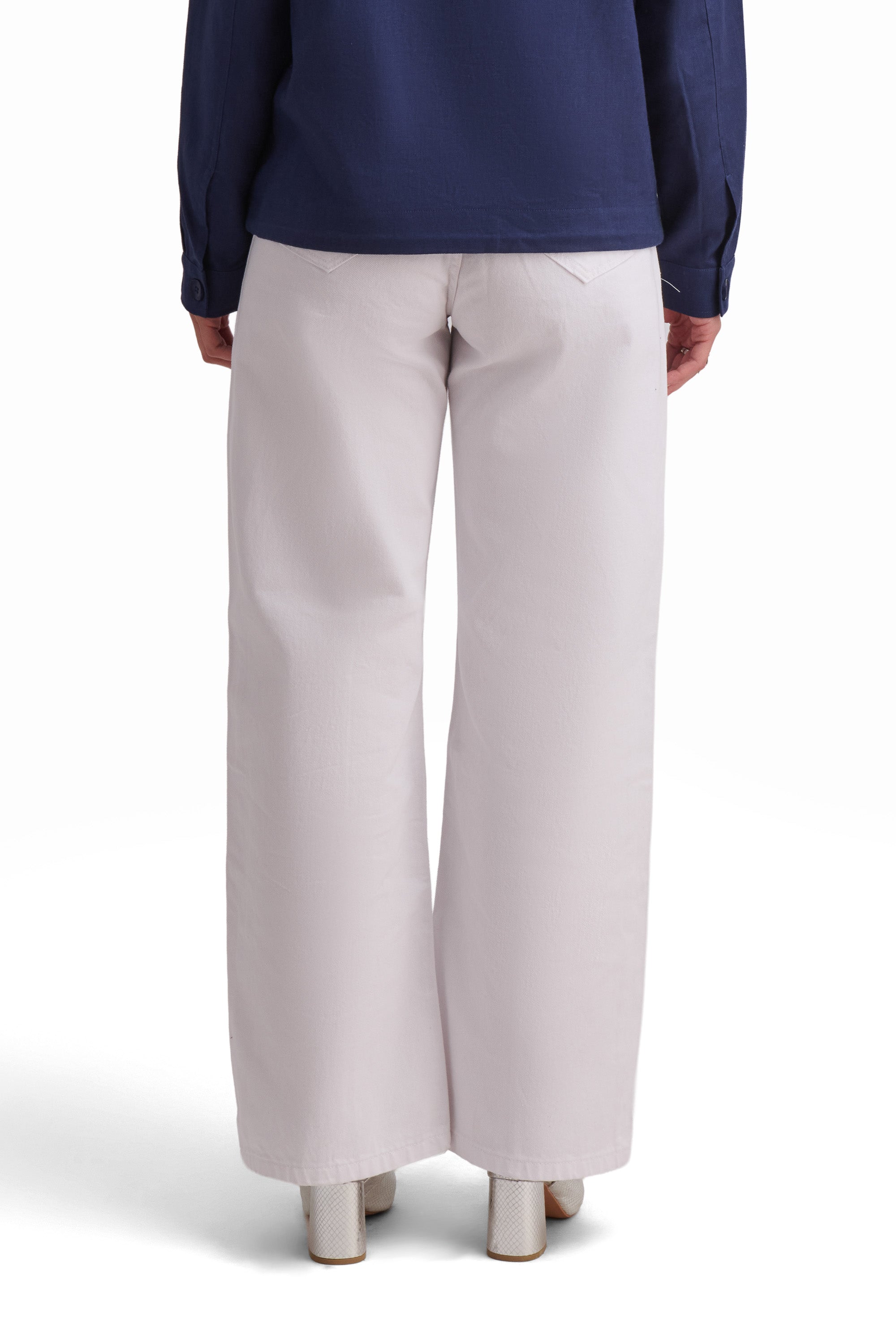 White Wide-Leg Trousers
