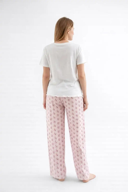 Soft Floral Full Pajama Set