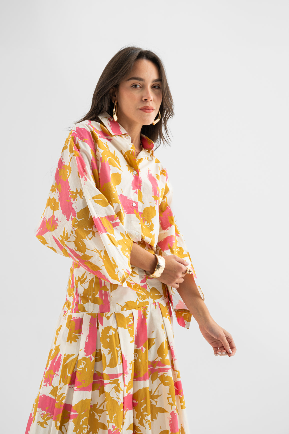 Golden Bloom Maxi Skirt