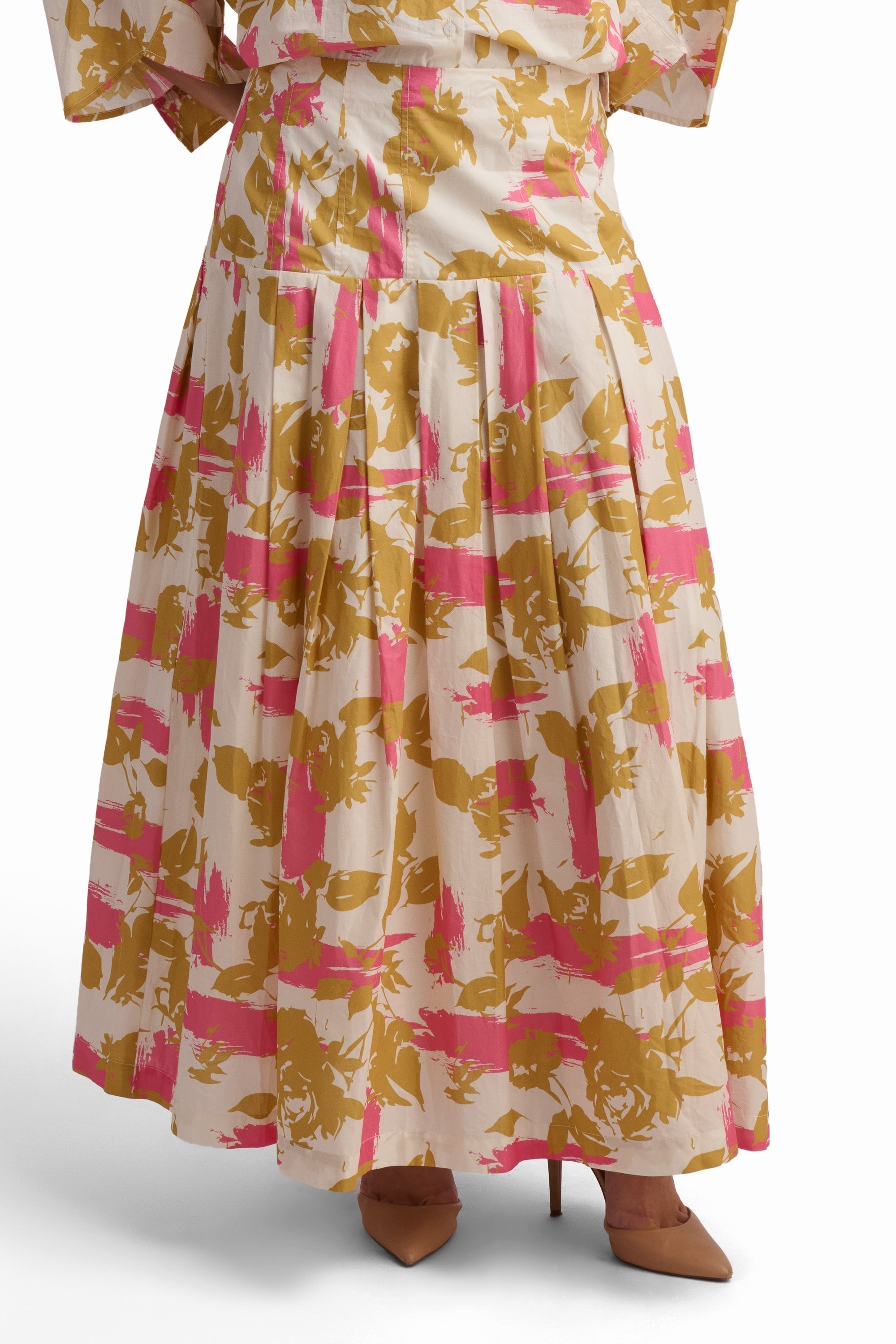 Golden Bloom Maxi Skirt