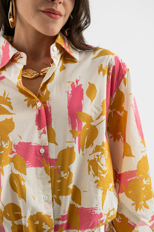 Golden Aura Cotton Shirt