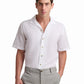 White Linen-Cotton Short-Sleeve Shirt