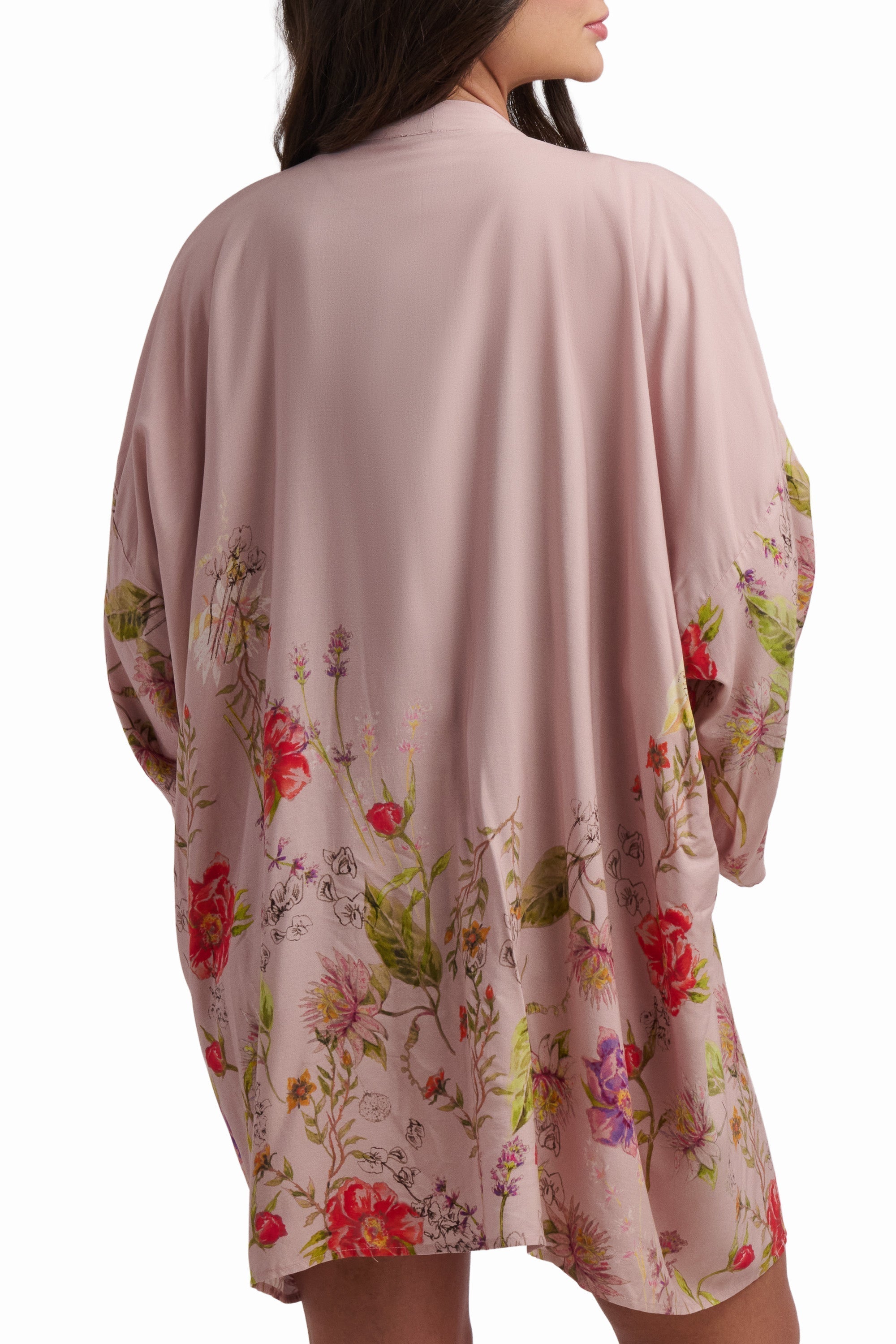 Soft Pink Floral Kimono
