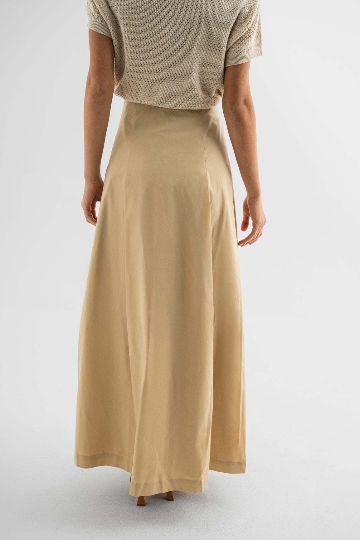 Beige Essence Maxi Skirt