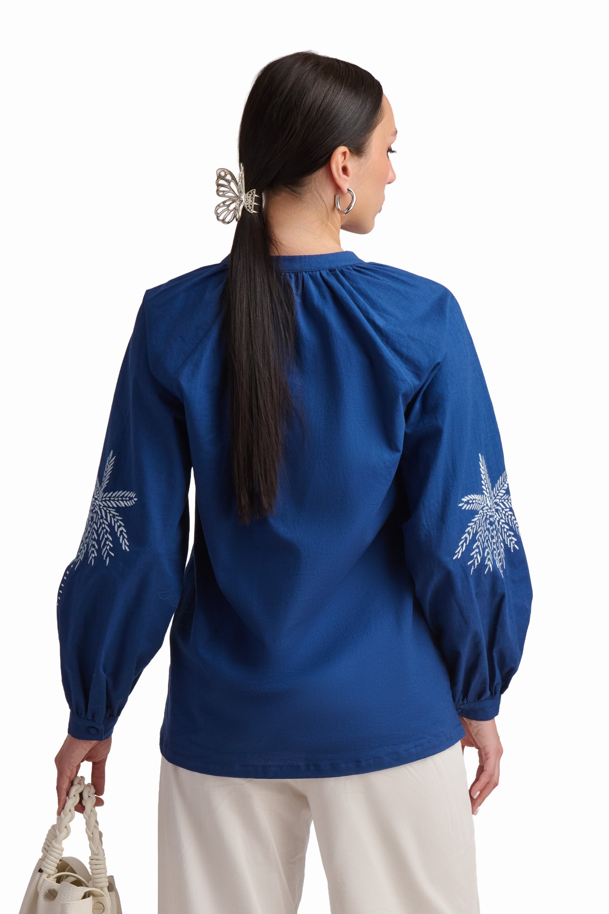 Blue Breeze Embroidered Shirt