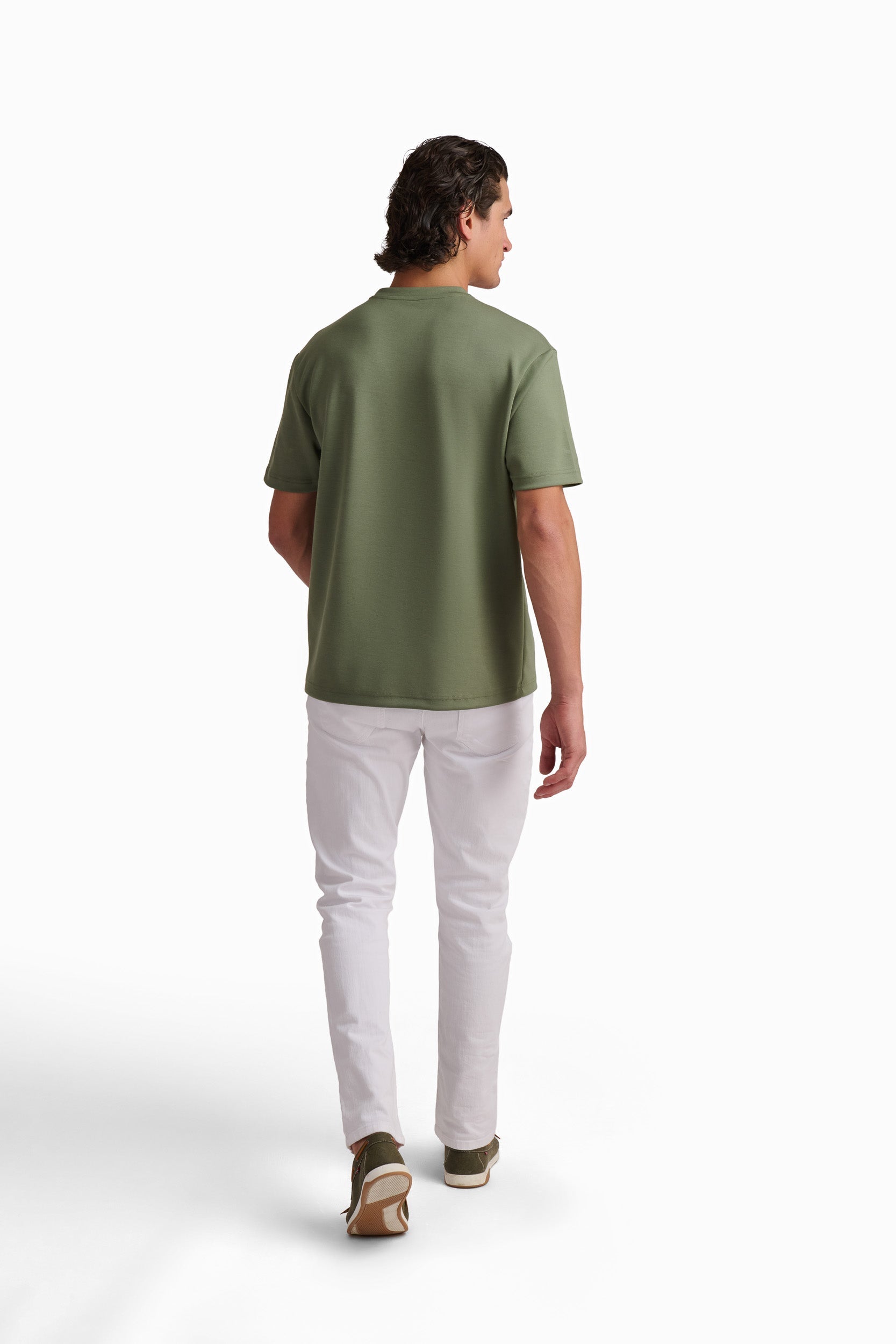 Men’s Olive Minimal Cotton T-Shirt