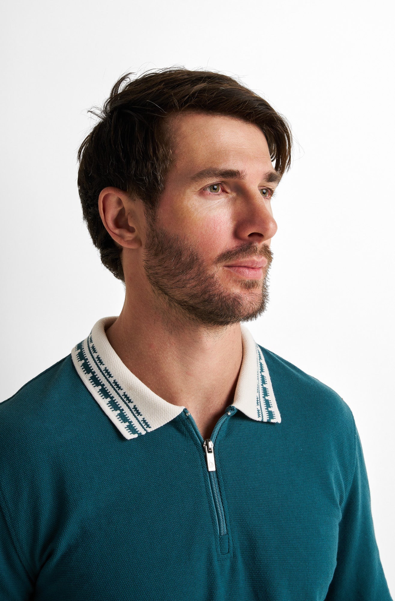 Zip-Front Polo Shirt