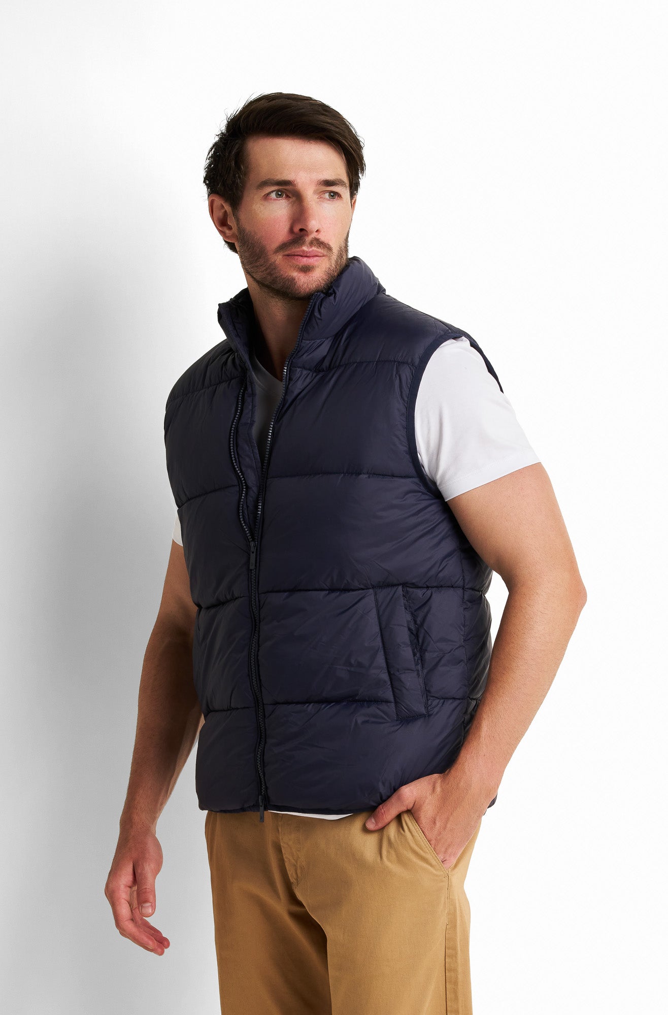 Quilted Zip-Front Vest