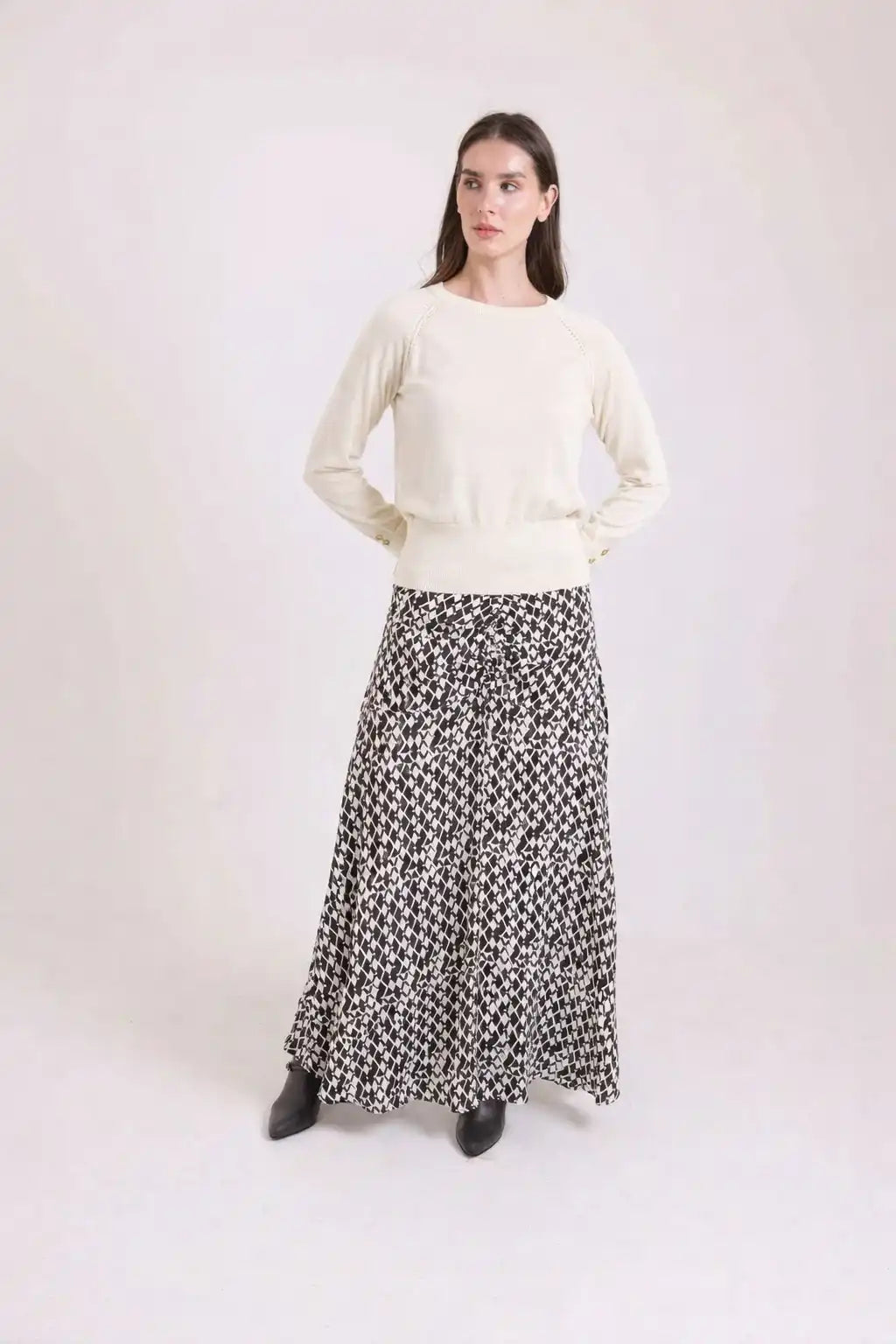 Crew Neck Solid Basic Pullover