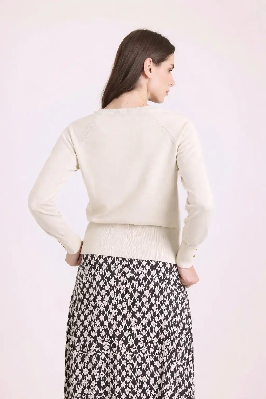 Crew Neck Solid Basic Pullover