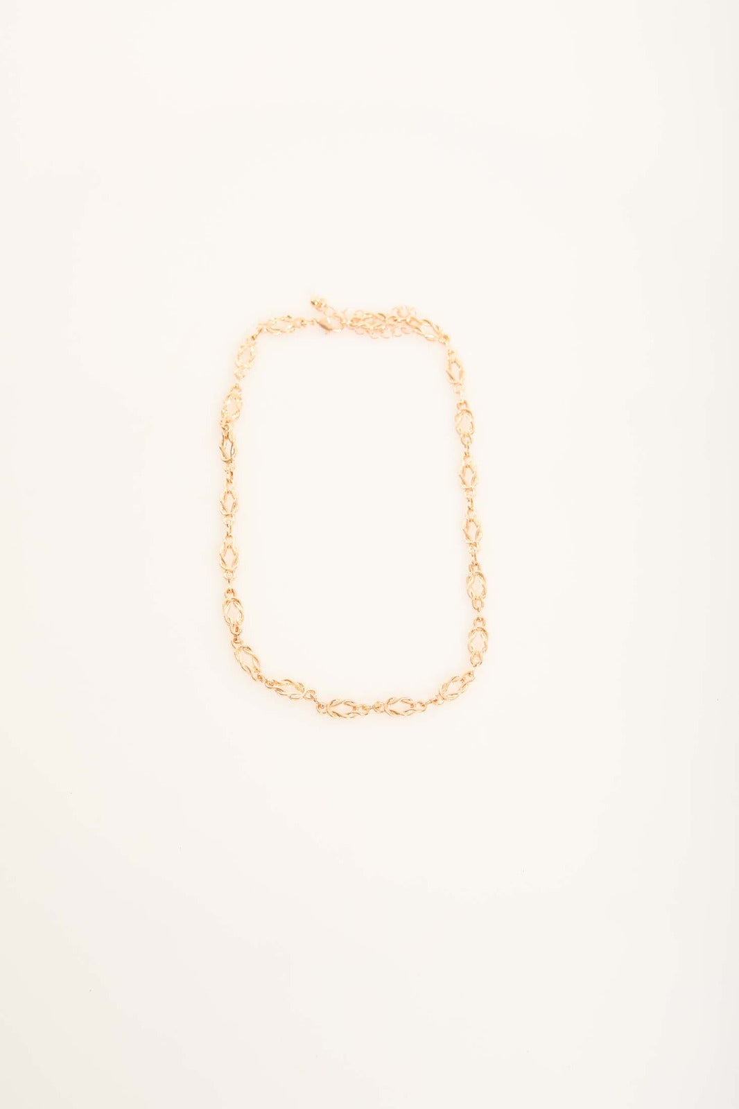 Golden Oval Chain Necklace
